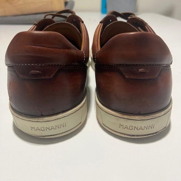 Magnanni - Cognac - Leather Sneakers - Mens 10 - Picture 4 of 9